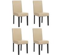Lot de 4 chaise mendler interieur non pliable H. 90 cm en bois beige Beige G