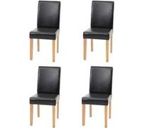 Lot de 4 chaise mendler interieur non pliable H. 90 cm en bois noir Noir G