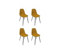 Lot De 4 Chaises - Home Deco Factory - Atome - Jaunes