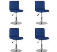 Lot de 4 chaise vidaxl en plastique non pliable H. 71 cm interieur bleu bleu G
