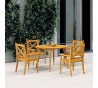 Vidaxl Chaises À Dîner D'extérieur 4 Pcs Bois D'acacia Massif