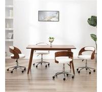 Lot de 4 chaise H. 74.5 cm non pliable en bois interieur blanc