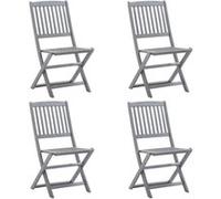 Vidaxl Chaises Pliables D'extérieur Lot De 4 Bois D'acacia Solide