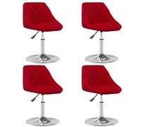 Lot de 4 chaise vidaxl interieur non pliable en plastique H. 62.5 cm rouge rouge G