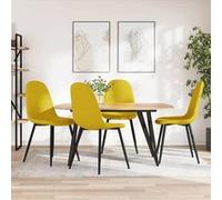 Lot de 4 chaise interieur non pliable en plastique H. 87 cm jaune