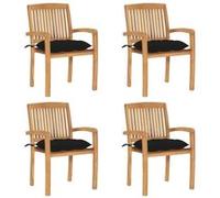 Lot de 4 chaise polyester 90 cm noir