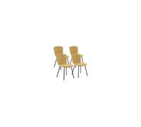 Lot de 4 chaise vs venta stock interieur non empilable non pliable H. 85 cm en metal jaune