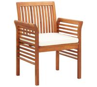 Chaise H. 90 cm non pliable exterieur en bois massif marron