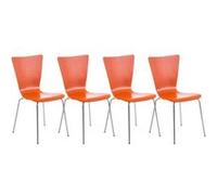 Lot de 4 chaises Aaron , Orange