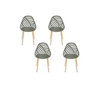 - Lot de 4 chaises ajourï¿½es ALAMEDA - Olive - Alameda