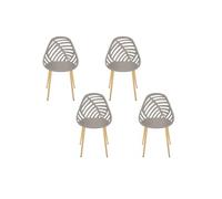 - Lot de 4 chaises ajourï¿½es ALAMEDA - Taupe - Alameda