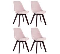 Lot de 4 Chaises - CLP - Borneo V2 - Rose - Bois massif - Intérieur