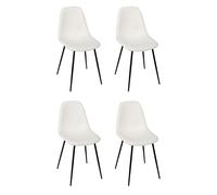 Lot de 4 Chaises Côtelé "Scott" 85cm Beige