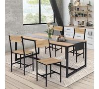 IDMarket – Lot de 4 chaises de cuisine Detroit – design industriel