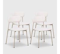 Lot de 4 chaises de cuisine modernes avec assise rembourrée Inka YES