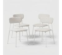 Lot de 4 chaises de cuisine modernes avec assise rembourrée Inka YES