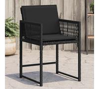 Lot de 4 Chaises de Jardin avec Coussins Sièges Gris Résine Tressée vidaXL