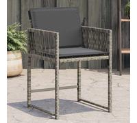 Lot de 4 Chaises de Jardin avec Coussins Sièges Gris Résine Tressée vidaXL