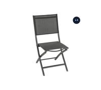 Lot De 4 Chaises De Jardin En Aluminium Pliables Anthracite/Graphite Essentia - Hespéride Multicolore