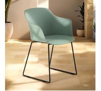 Lot de 4 chaise idimex H. 82 cm non pliable en plastique exterieur vert vert G