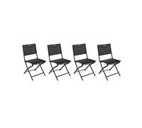 Lot De 4 Chaises De Jardin Pliante Métal Modula Gris Anthracite / Graphite - Hesperide Multicolore