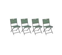 Lot de 4 Chaises de jardin pliante métal Modula Olive/Graphite - Hespéride
