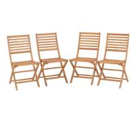 Generique – Lot de 4 chaises de jardin pliantes EDEN Bois Eucalyptus FSC 57,5x46,5xH90 cm