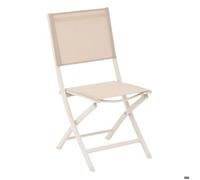 Lot de 4 chaises de jardin pliantes ""Essentia"" lin & argile - Hespéride