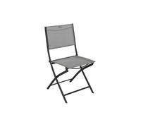 Hespéride Chaise pliante Modula – Acier traité époxy, Texaline – Galet/Graphite