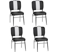 lot de 4 chaises de salle à manger American Diner Chaises années 50 Meubles rétro Bistro