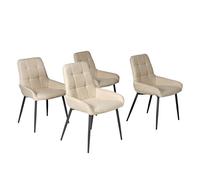 WEBER INDUSTRIES Lot de 4 chaises de Salle à Manger Arty/Beige