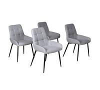 WEBER INDUSTRIES Lot de 4 chaises de Salle à Manger Arty/Gris Clair