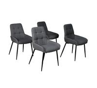 Lot de 4 chaises de salle à manger ARTY/ Gris foncé
