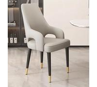 Lot de 4 chaises de salle à manger élégantes et modernes en cuir, confortables avec dossier, accoudoirs et pieds en métal robuste, parfaites pour la cuisine, le salon, la chambre à coucher et le