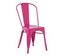 Lot de 4 chaises de salle à manger empilables Lix Rose Fushia