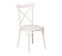 Lot De 4 Chaises De Salle À Manger Empilables Otax Blanc Blanc