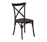Lot De 4 Chaises De Salle À Manger Empilables Otax Noir Noir