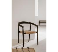 Lot De 4 Chaises De Salle À Manger En Bois De Teck Visby Design Noir Uni Noir
