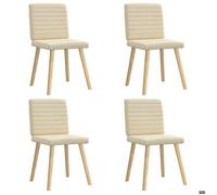 Lot de 4 Chaises de salle à manger - FAFM - crème - tissu 100 % polyester *Aspect Elégant 8641382