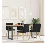 Lot de 4 Chaises de salle à manger - FAFM - noir - tissu 100 % polyester *Aspect Elégant 6744965