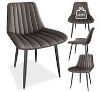 Lot de 4 chaises de salle à manger géantes en cuir synthétique, charge maximale de 180 kg, chaises de cuisine rembourrées confortables avec dossier, parfaites pour salle à manger et meubles de cuisine