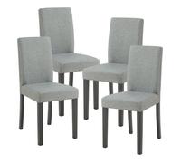 Lot de 4 chaises de salle à manger Hamburg gris clair