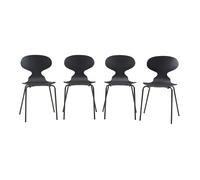 Lot de 4 chaises de salle à manger Kil noir