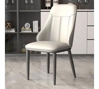 Lot de 4 chaises de salle à manger légères et luxueuses avec table et chaises rembourrées haute résilience avec dossier et pieds en métal pour salle à manger, chambre à coucher ou bureau