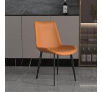 Lot de 4 chaises de salle à manger modernes avec dossier haut et pieds en métal pour salle à manger, dressing et espace de négociation Crème