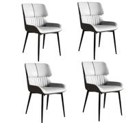 Lot de 4 chaises de salle à manger modernes du milieu du siècle, élégantes et confortables avec dossier haut, design incurvé, pieds épais, parfaites pour la décoration de salle à manger ou de cuisine