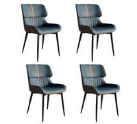 Lot de 4 chaises de salle à manger modernes du milieu du siècle, élégantes et confortables avec dossier haut, design incurvé, pieds en carbone robustes, parfaites pour la salle à manger et la