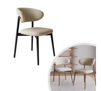 Lot de 4 Chaises de Salle à Manger Modernes En Bois Massif de Style Nordique , Ergonomiques et Confortables , avec Coussin Rembourré et Dossier Incurvé pour une Lecture et un Repas Confortables ( 4 Pi