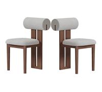 Lot de 4 chaises de salle à manger modernes en cuir du milieu du siècle - Design sans accoudoirs avec rembourrage en polaire anti-agneau pour une assise confortable dans les salles à manger rustiques