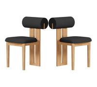 Lot de 4 chaises de salle à manger modernes en cuir du milieu du siècle - Design sans accoudoirs avec rembourrage en polaire anti-agneau pour une assise confortable dans les salles à manger rustiques